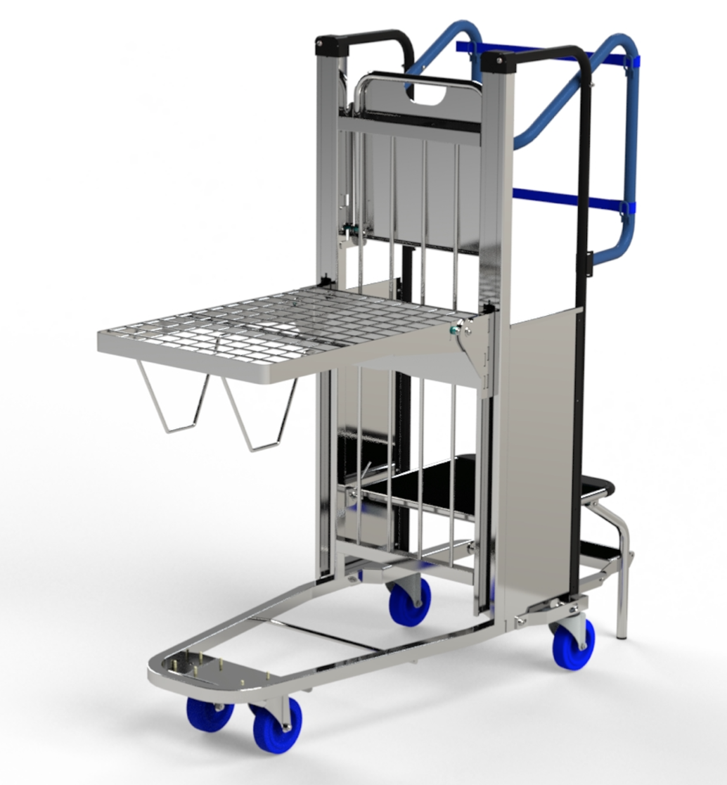 Desserte à fond constant 700x500 avec plateforme escamotable