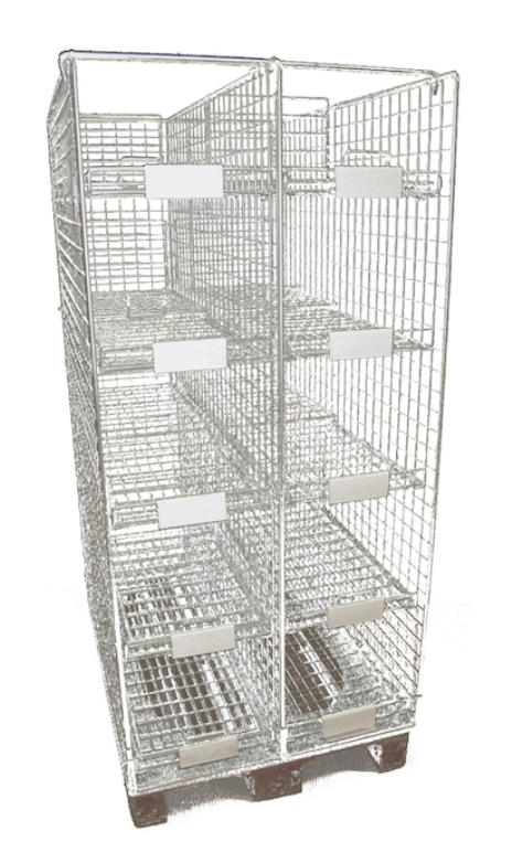 Rack de stockage dynamique avec étrangères coulissantes